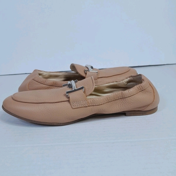 TOD\'S Double T BIT LOAFERS shoes 35.5 WMN US 5.5   ANTIQUE ROSE Stretchable Heel
